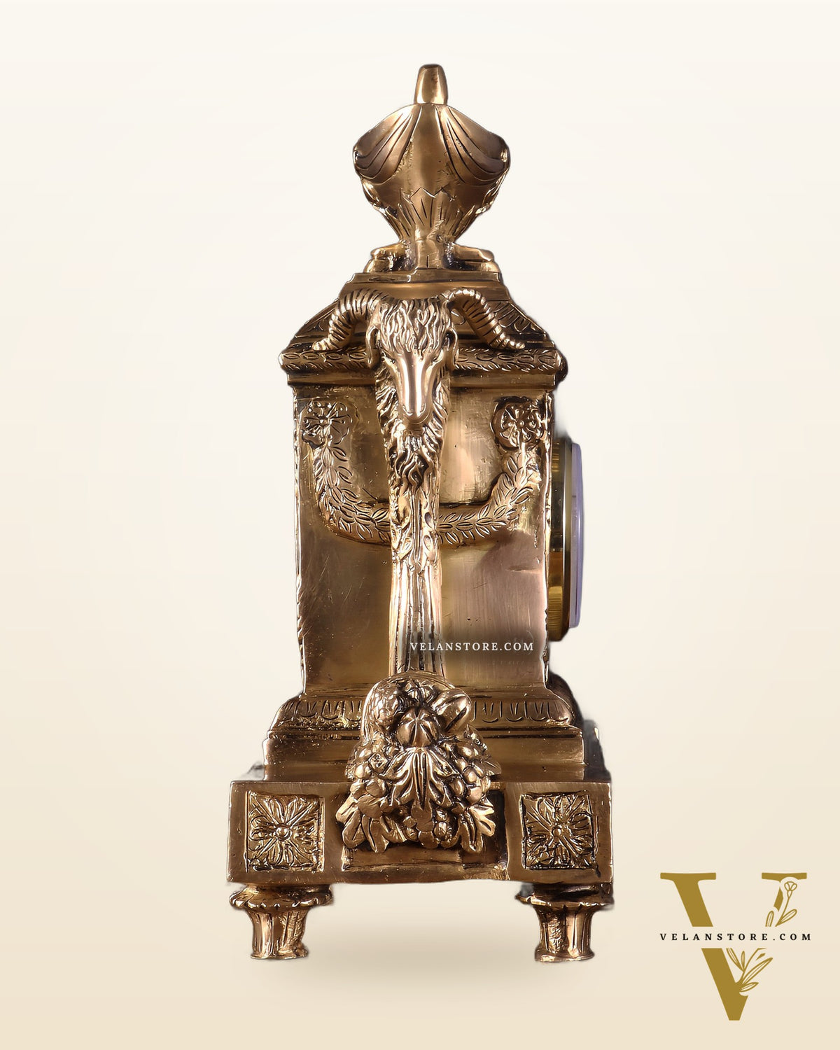 Vintage Brass Victorian Table Clock 10.2 inch