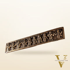 Vintage Brass Vishnu Dashavatar Wall Panel 16 inch wide