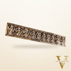 Vintage Brass Vishnu Dashavatar Wall Panel 16 inch wide