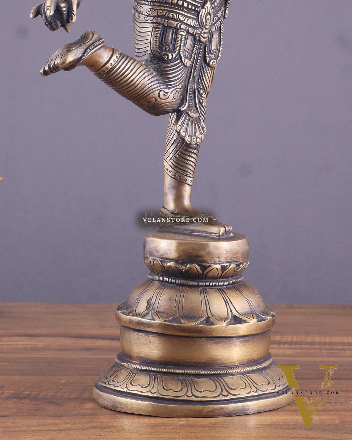 Vintage Brass Vishnu Mohini Avatar Sculpture 16.5"