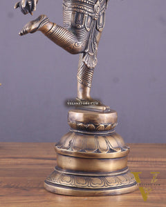 Vintage Brass Vishnu Mohini Avatar Sculpture 16.5"
