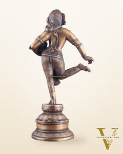 Vintage Brass Vishnu Mohini Avatar Sculpture 16.5"