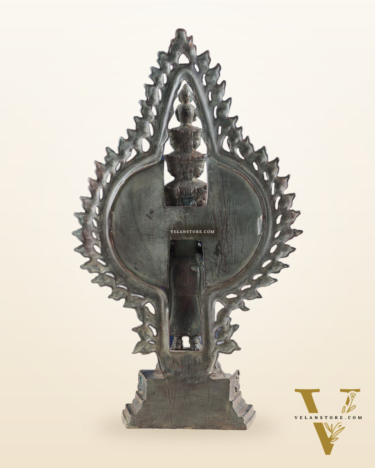 Vintage Bronze Avalokiteshvara – Indonesian Handcrafted Sculpture 17"