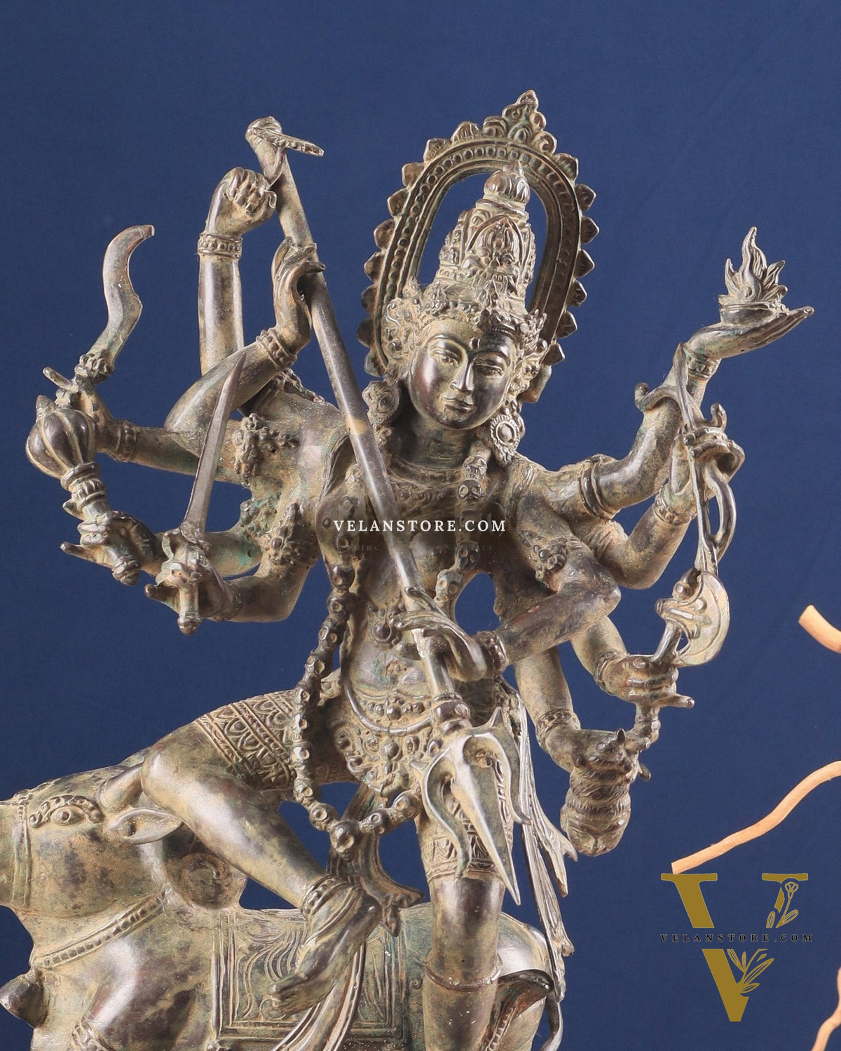 Vintage Bronze Goddess Kali Sculpture | Indonesian Lost Wax Casting