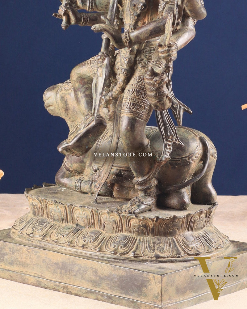 Vintage Bronze Goddess Kali Sculpture | Indonesian Lost Wax Casting