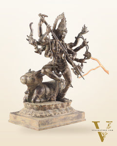 Vintage Bronze Goddess Kali Sculpture | Indonesian Lost Wax Casting