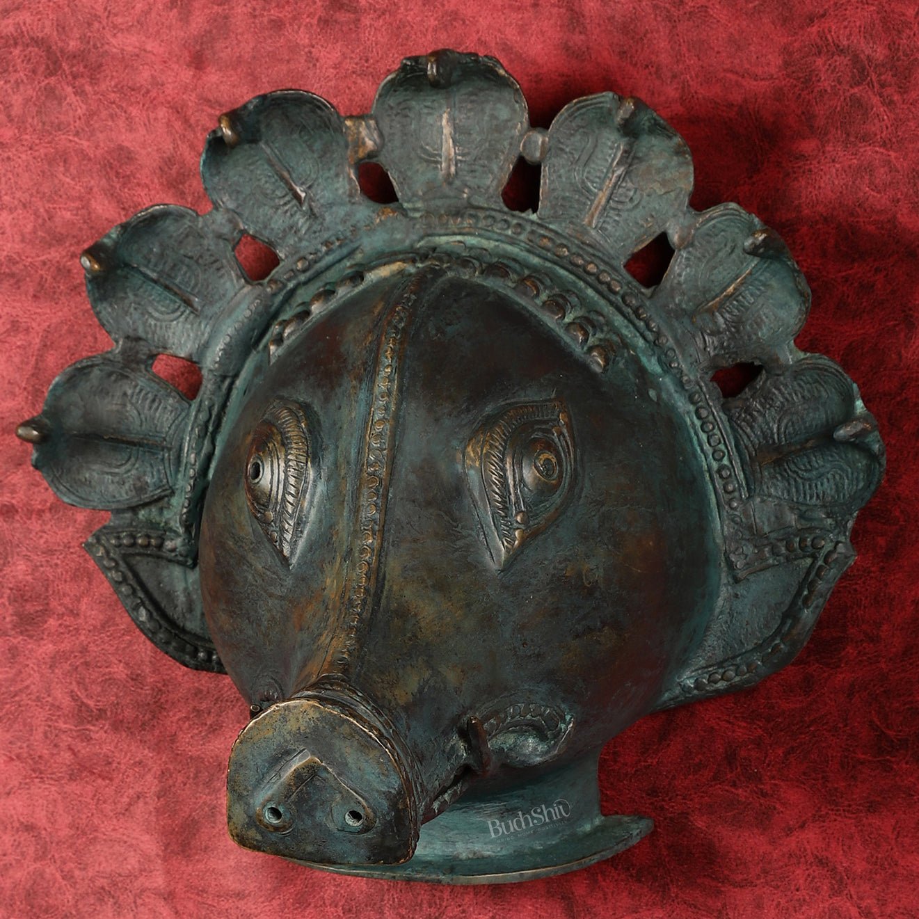 Vintage Bronze Varaha swamy Face Wall Hanging Mask - Lost Wax 13"
