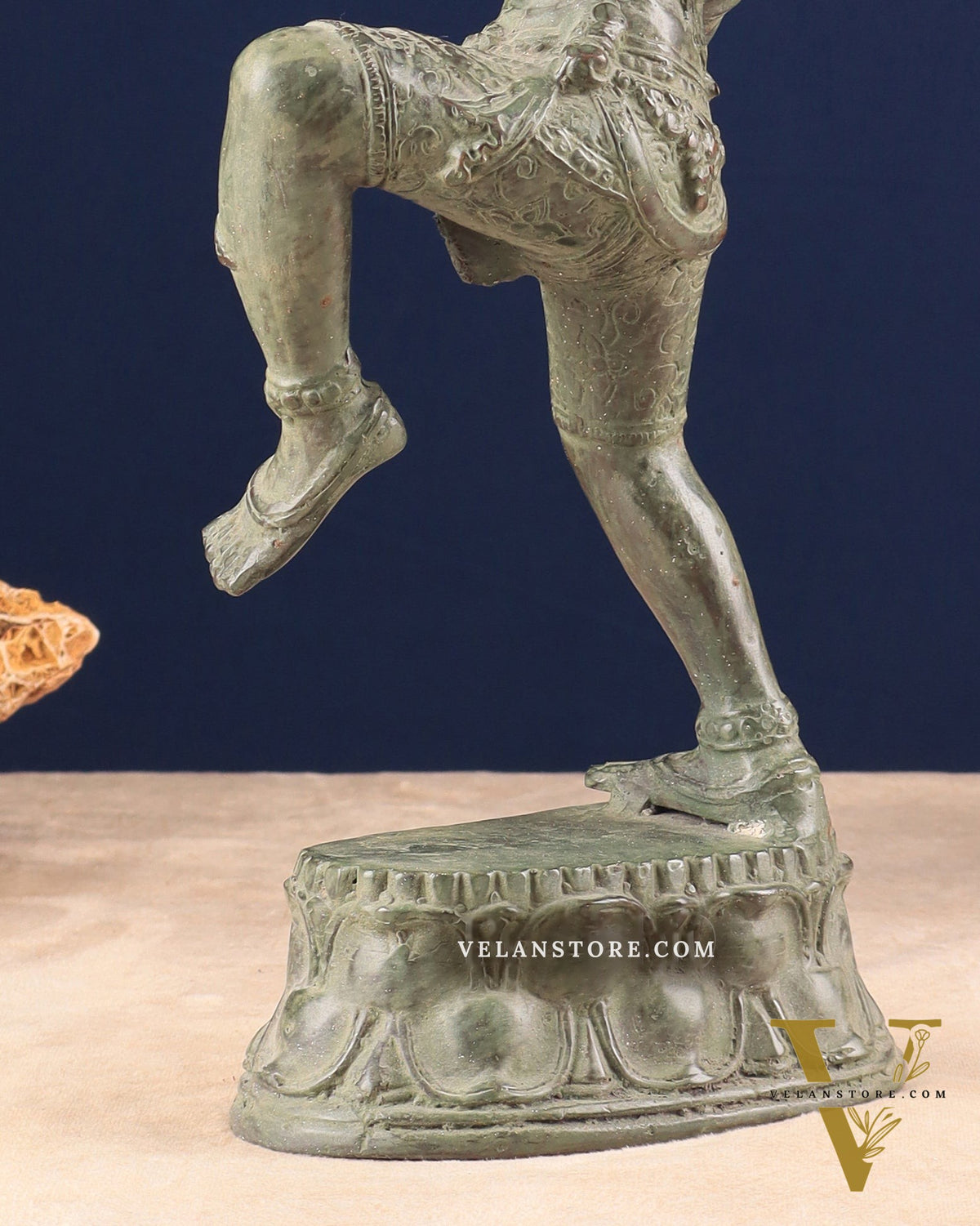 Vintage Indonesian Bronze Arjuna Sculpture 12"
