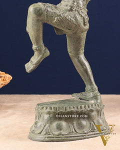 Vintage Indonesian Bronze Arjuna Sculpture 12"