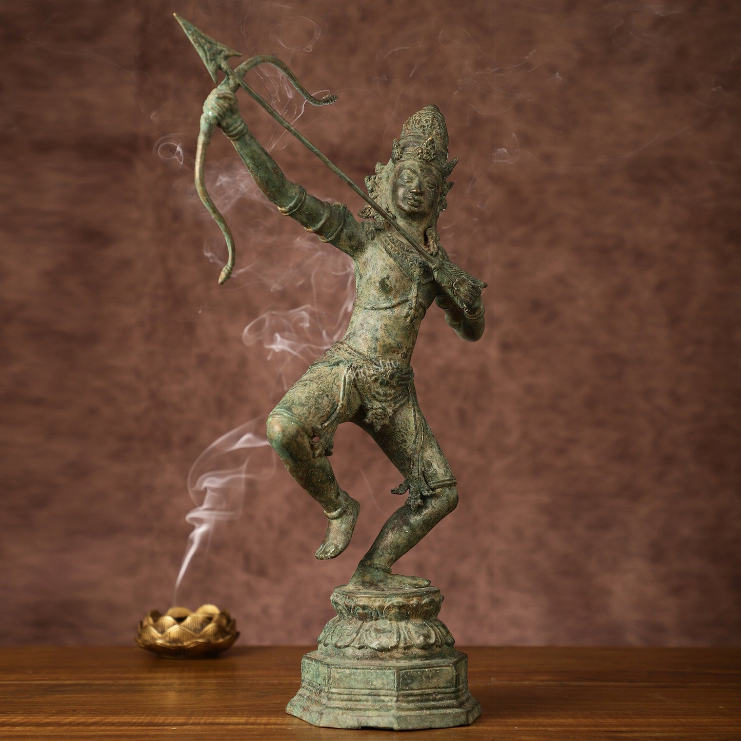 Vintage Indonesian Bronze Rama Sculpture | Height: 18 inch