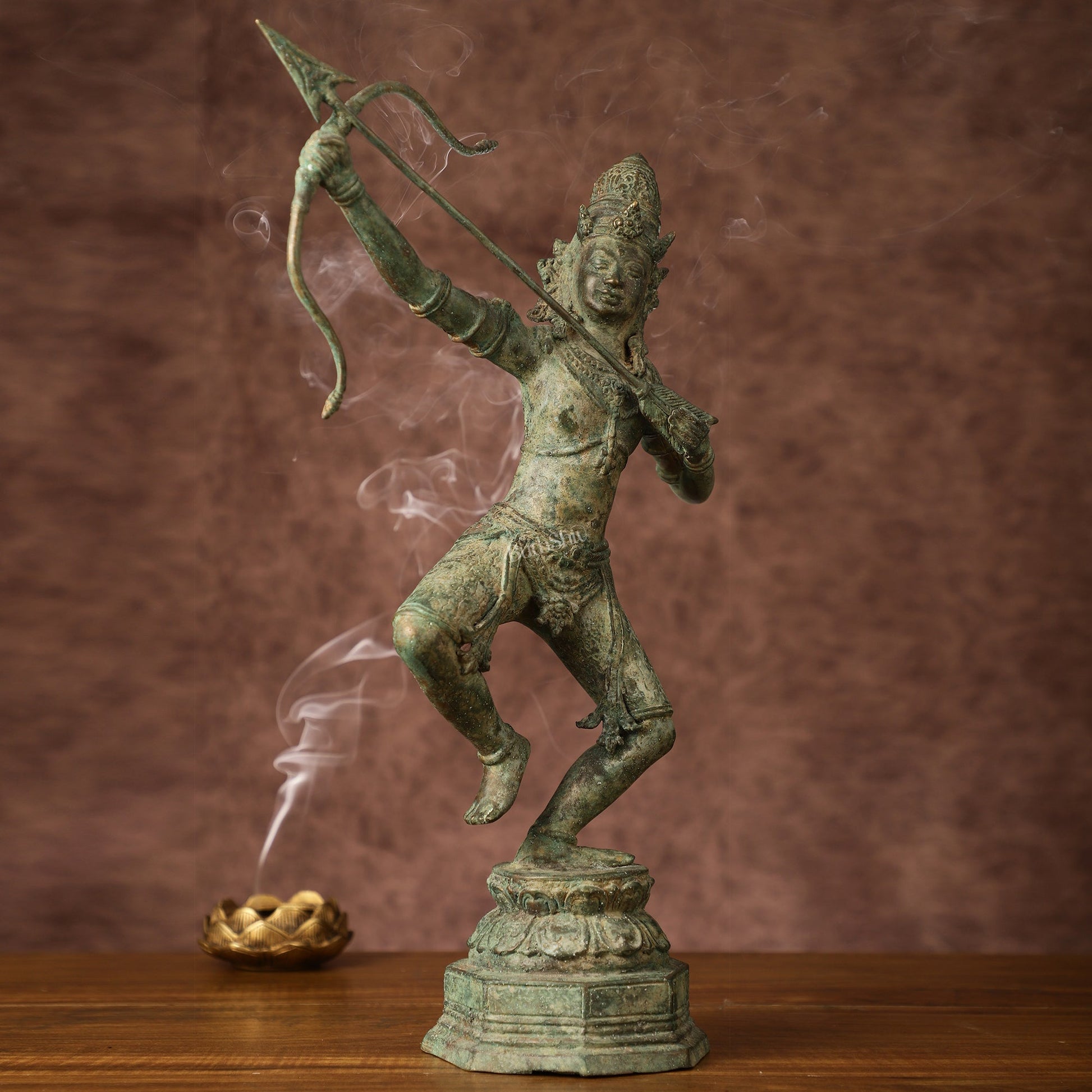 Vintage Indonesian Bronze Rama Sculpture | Height: 18 inch