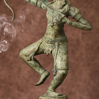 Vintage Indonesian Bronze Rama Sculpture | Height: 18 inch