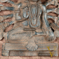 Vintage Panchmukhi Hanuman Brass Wall Hanging | Auspicious & Ward off Evil | 8"