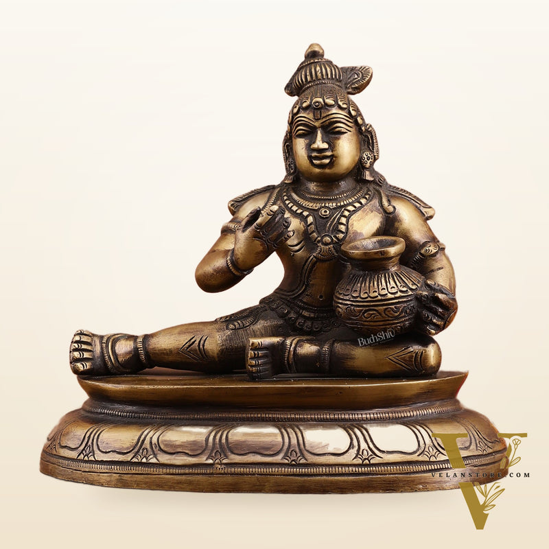 Vintage Pure Brass Makhan Chor Idol – Unique Handcrafted Statue