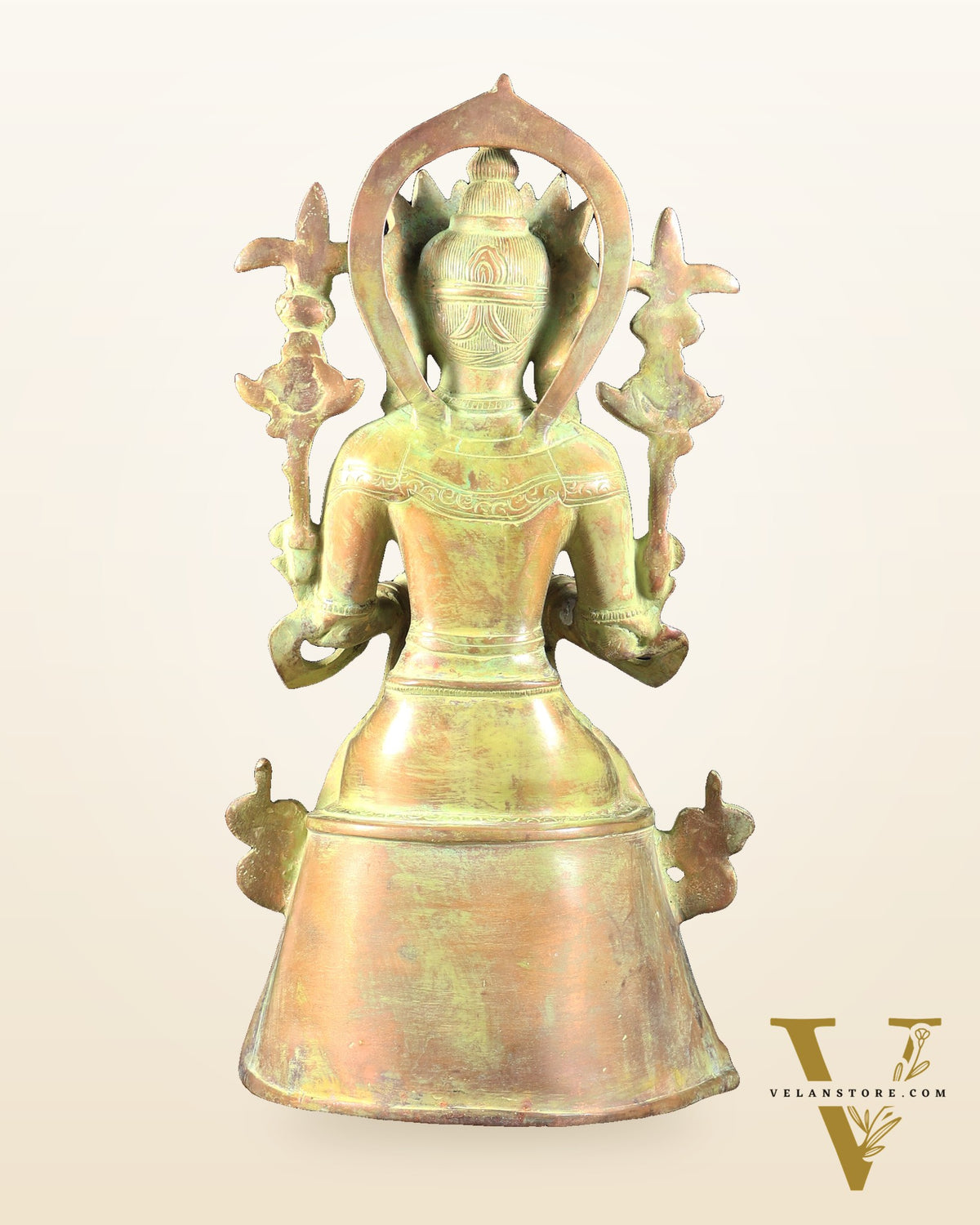 Vintage Tibetan Brass Maitreya Buddha Sculpture – The Future Buddha 14 inch