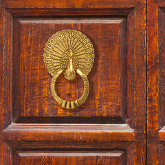 Brass Peacock Door Knocker (8 Inch)