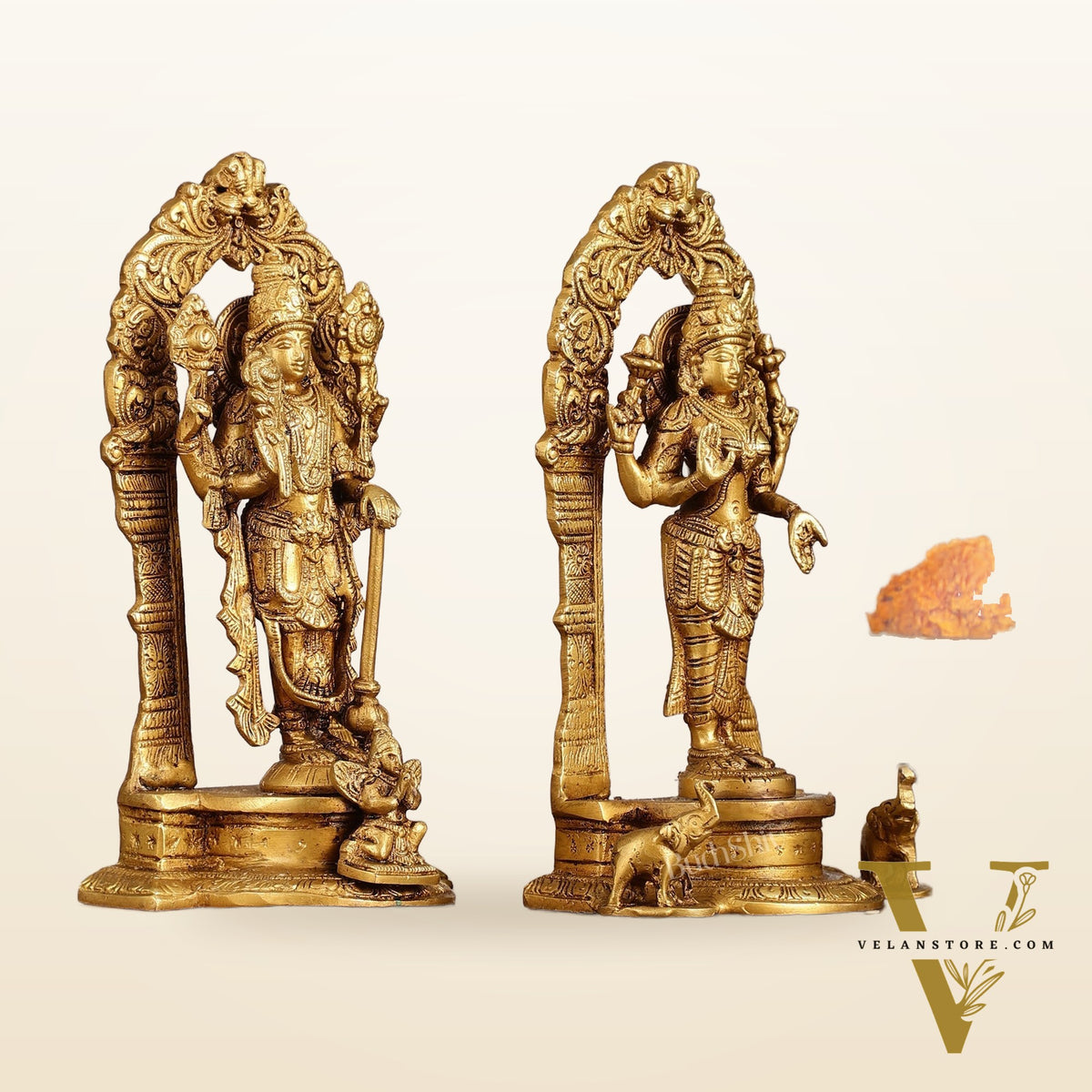Vishnu Lakshmi Brass idols 9 inch