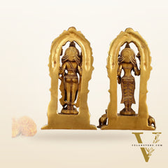 Vishnu Lakshmi Brass idols 9 inch