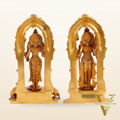 Vishnu Lakshmi Brass idols 9 inch
