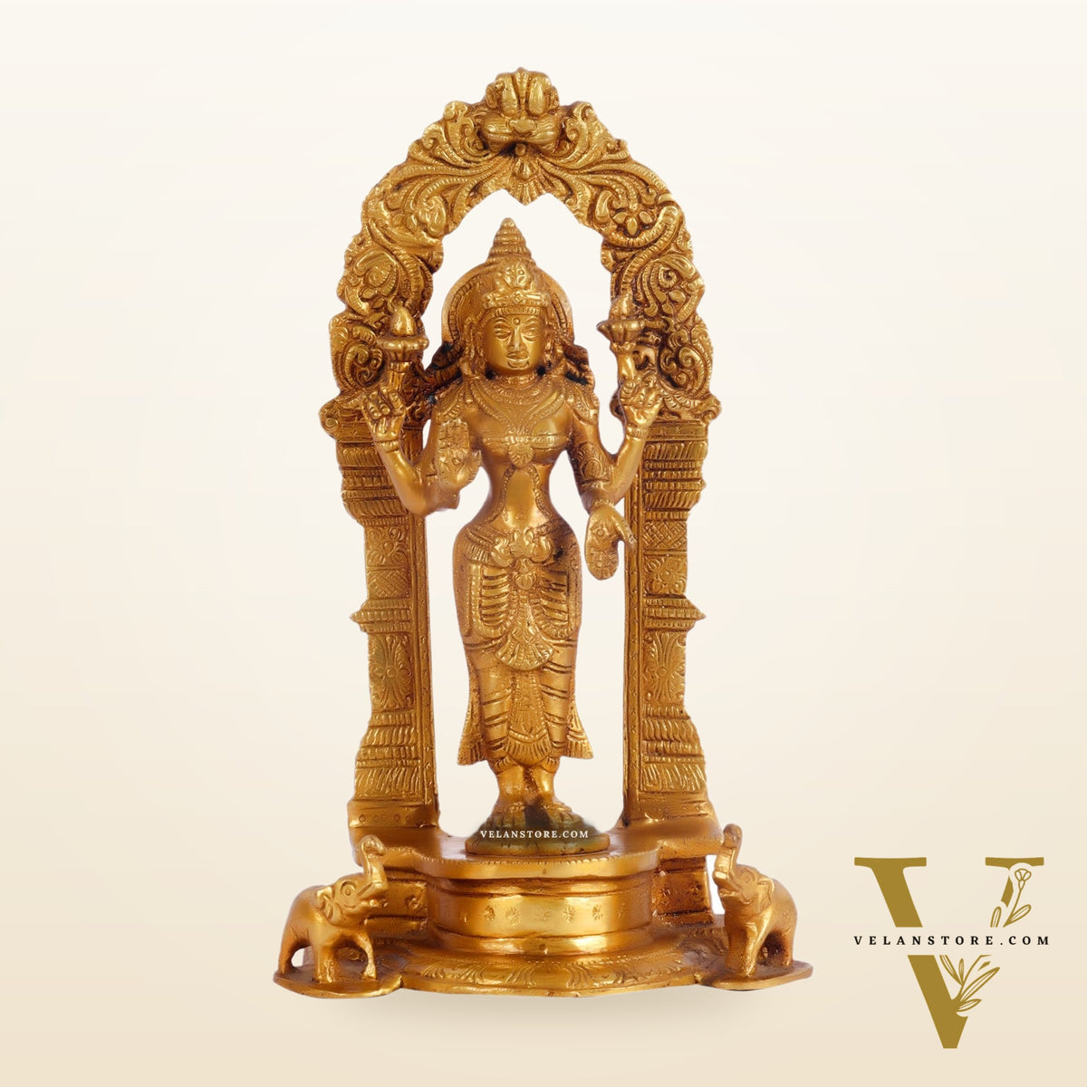 Vishnu Lakshmi Brass idols 9 inch