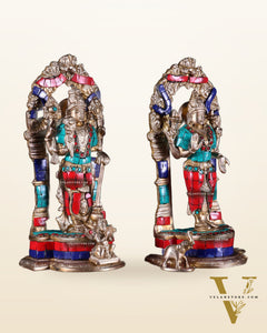 Vishnu Lakshmi Brass idols 9 inch