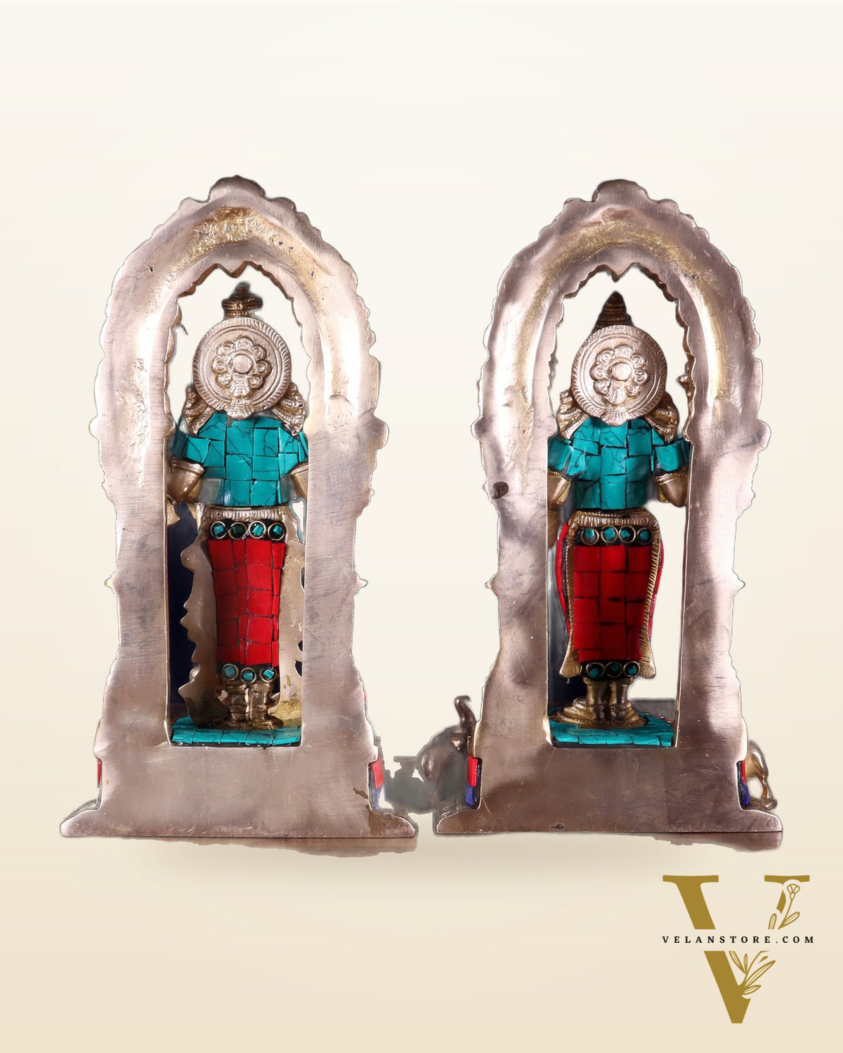 Vishnu Lakshmi Brass idols 9 inch