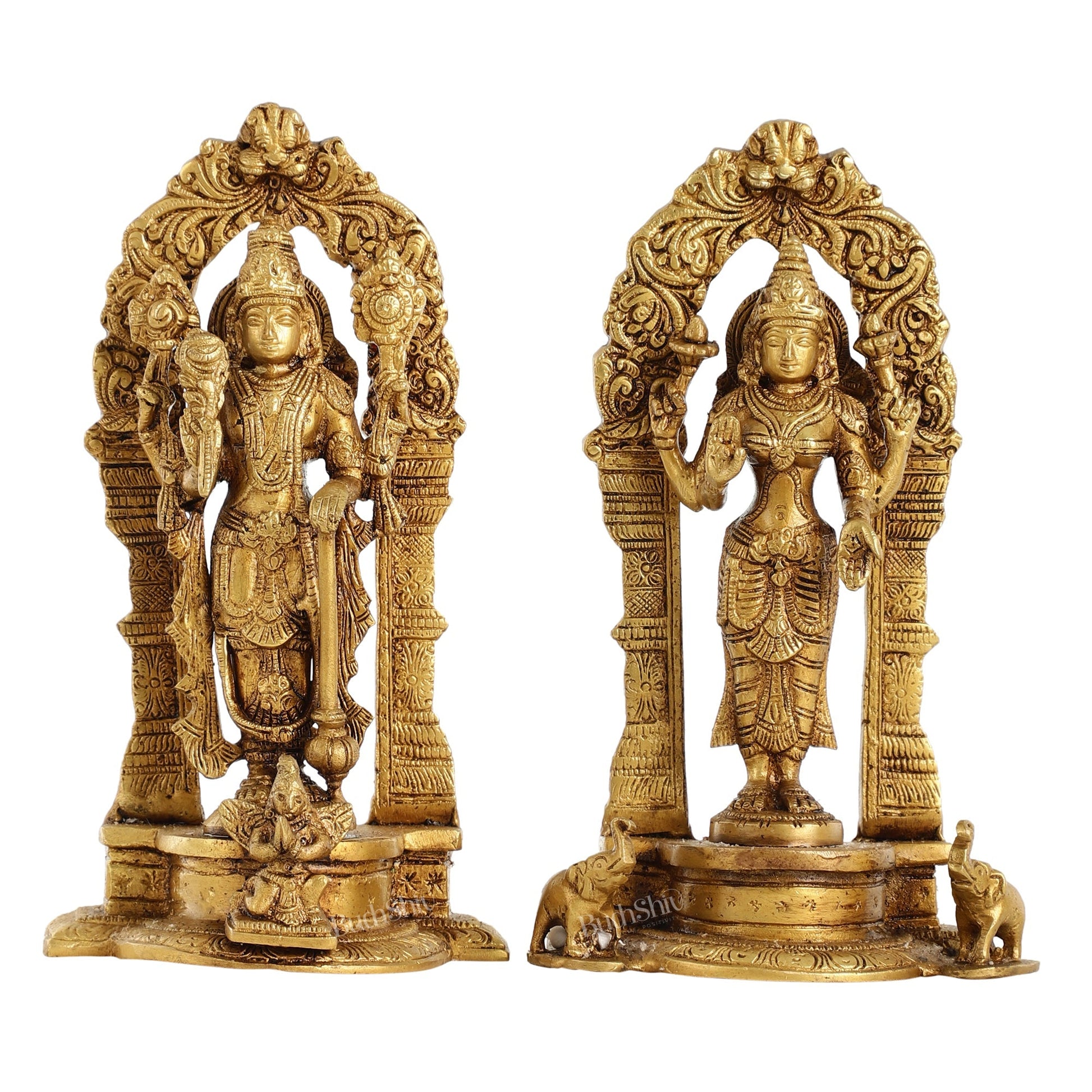 Vishnu Lakshmi Brass idols 9 inch