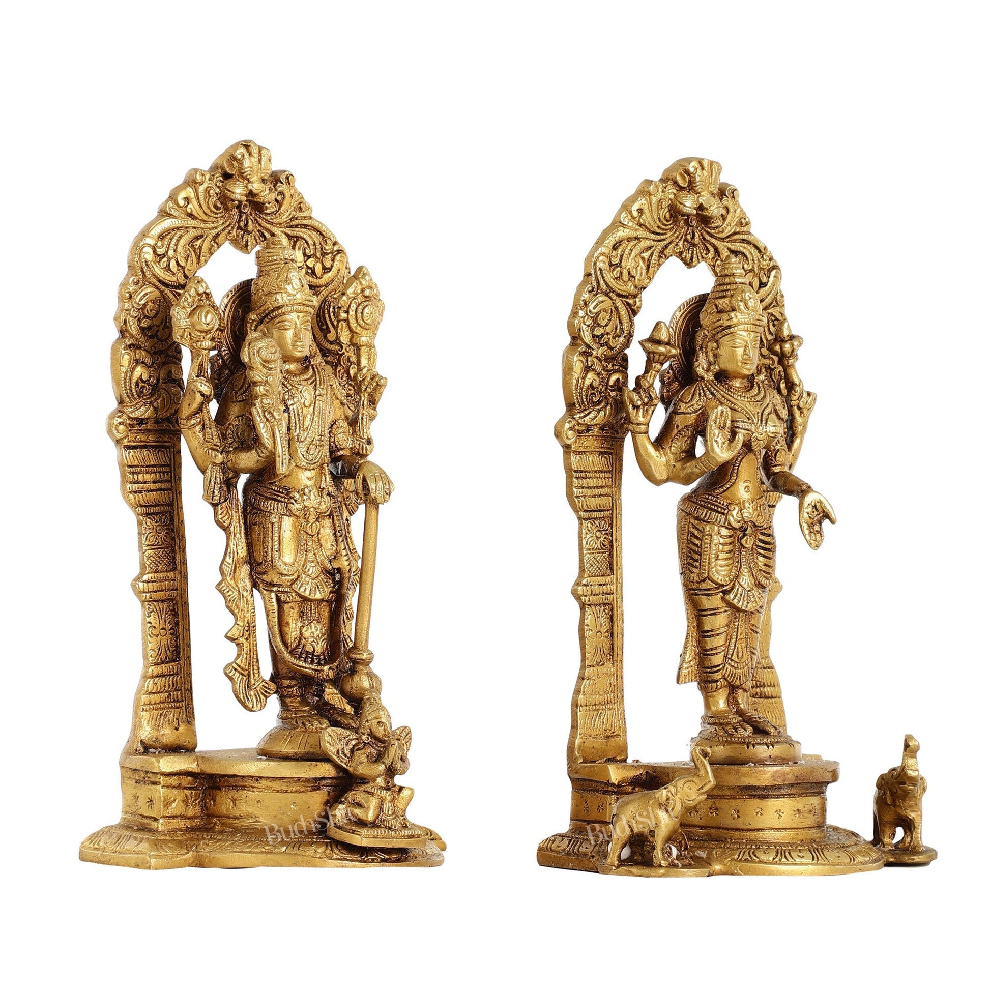 Vishnu Lakshmi Brass idols 9 inch