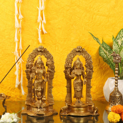 Vishnu Lakshmi Brass idols 9 inch