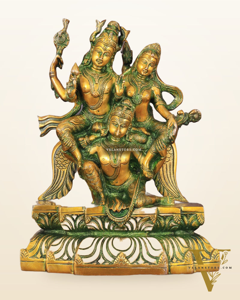 Vishnu Lakshmi on Garuda Brass idol 12 inch