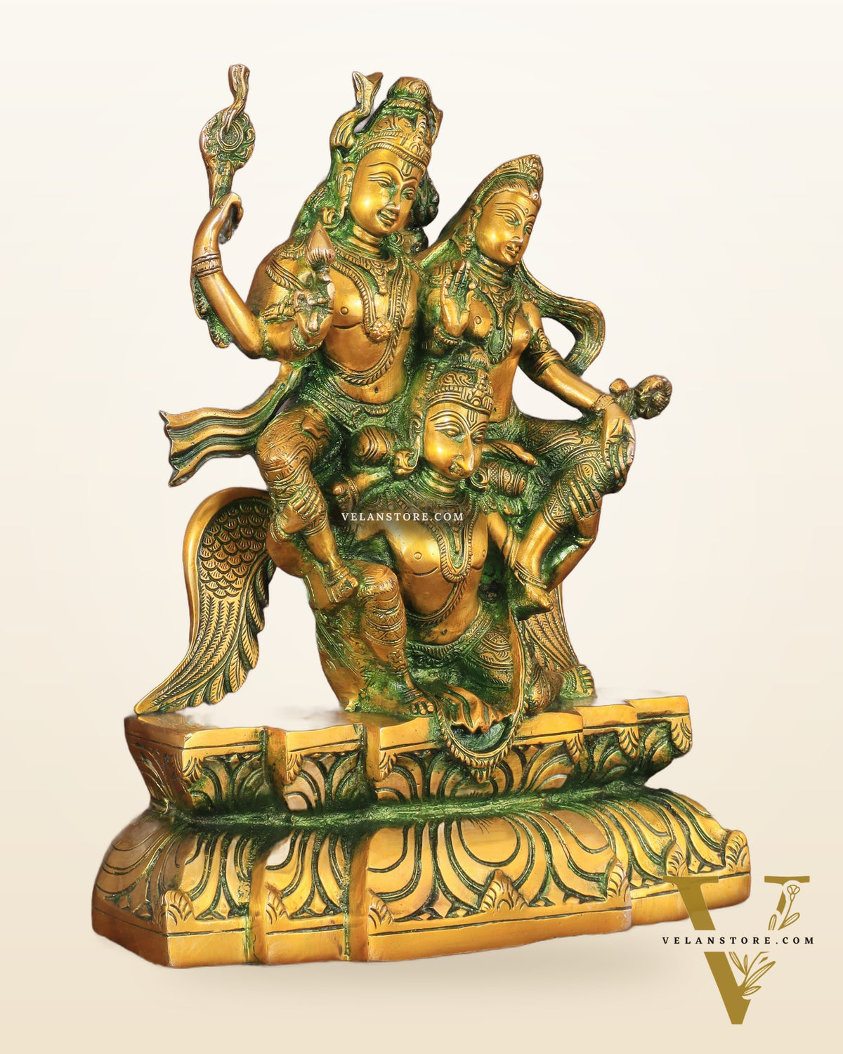 Vishnu Lakshmi on Garuda Brass idol 12 inch
