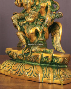 Vishnu Lakshmi on Garuda Brass idol 12 inch