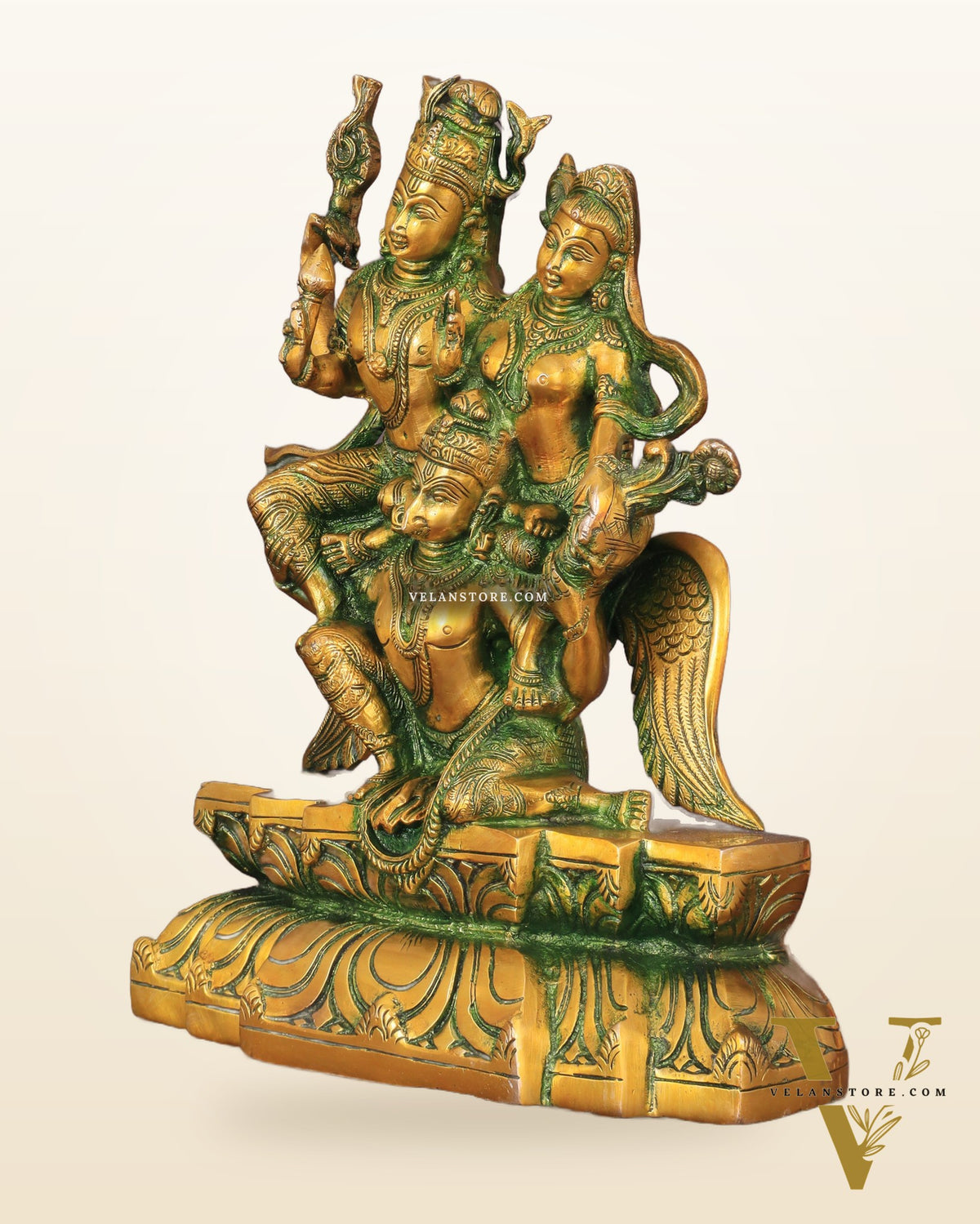 Vishnu Lakshmi on Garuda Brass idol 12 inch