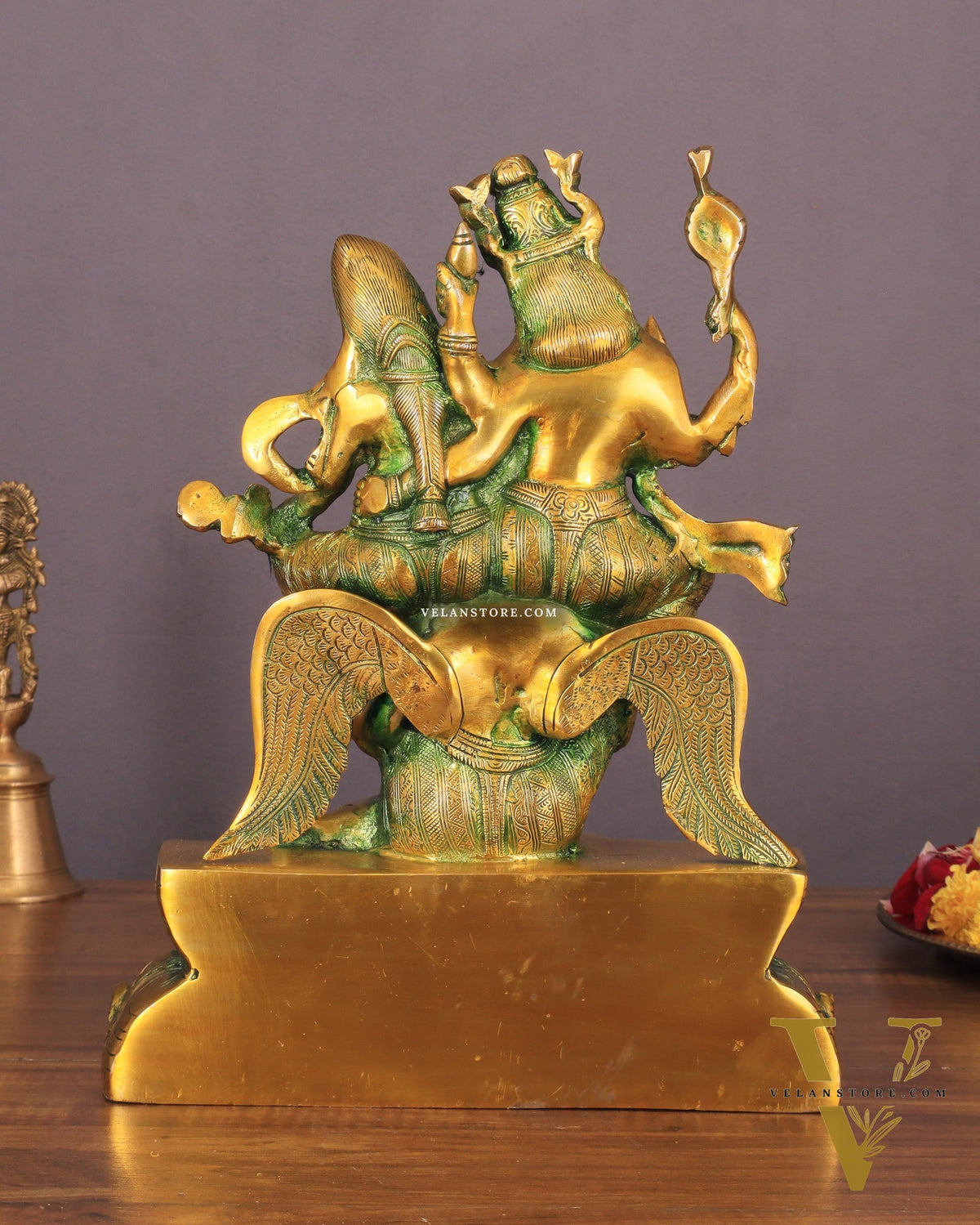 Vishnu Lakshmi on Garuda Brass idol 12 inch