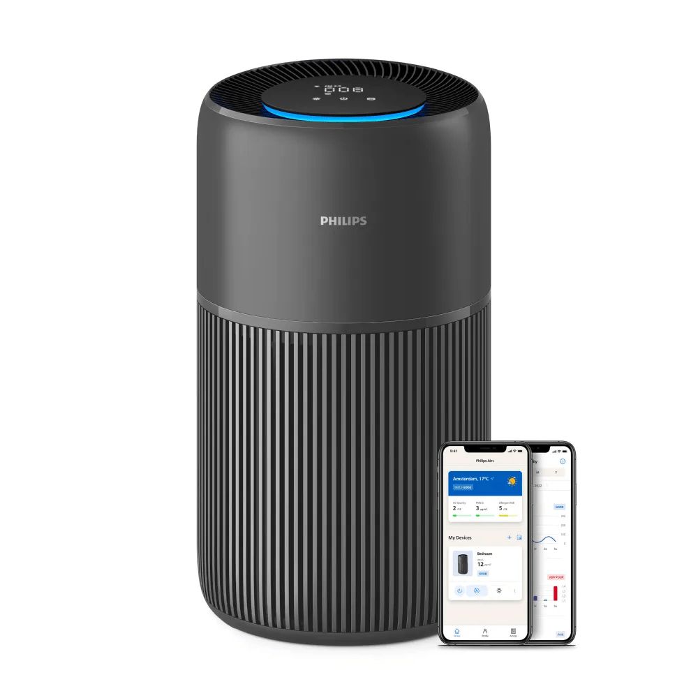 Philips PureProtect Quiet 2200 Series Smart Air Purifier, HEPA & Active Carbon Filter, CADR 420 m³/h, Charcoal Grey (AC2221/63)