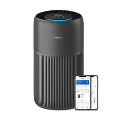 Philips PureProtect Quiet 2200 Series Smart Air Purifier, HEPA & Active Carbon Filter, CADR 420 m³/h, Charcoal Grey (AC2221/63)