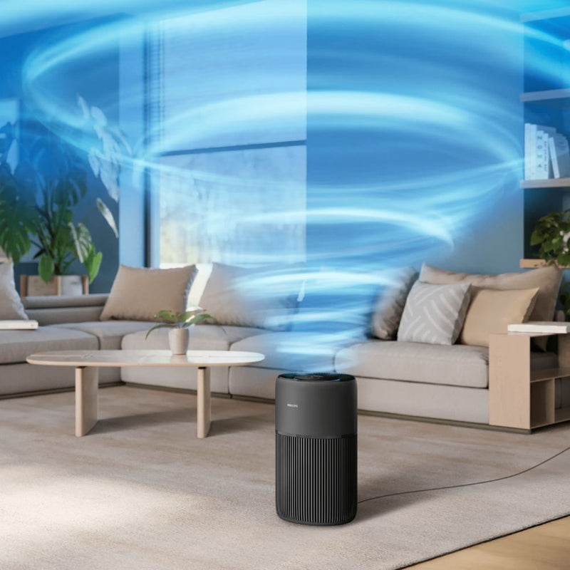 Philips PureProtect Quiet 2200 Series Smart Air Purifier, HEPA & Active Carbon Filter, CADR 420 m³/h, Charcoal Grey (AC2221/63)