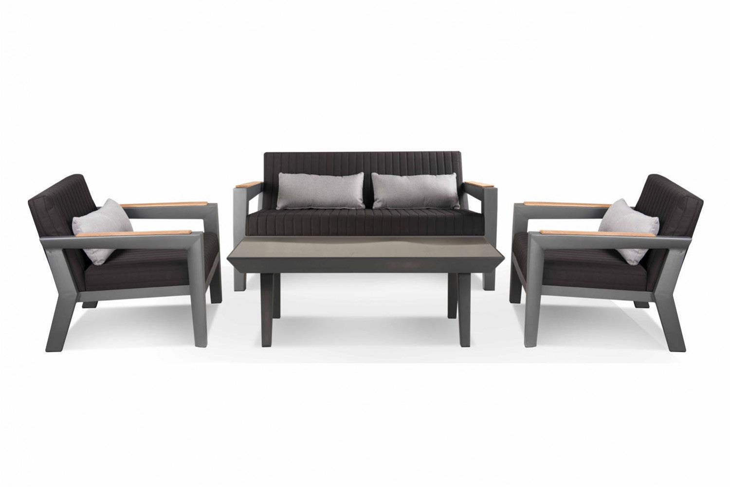 Trevisani Outdoor Sofa Set 2 Seater , 2 Single seater and 1 Center Table (Grey)