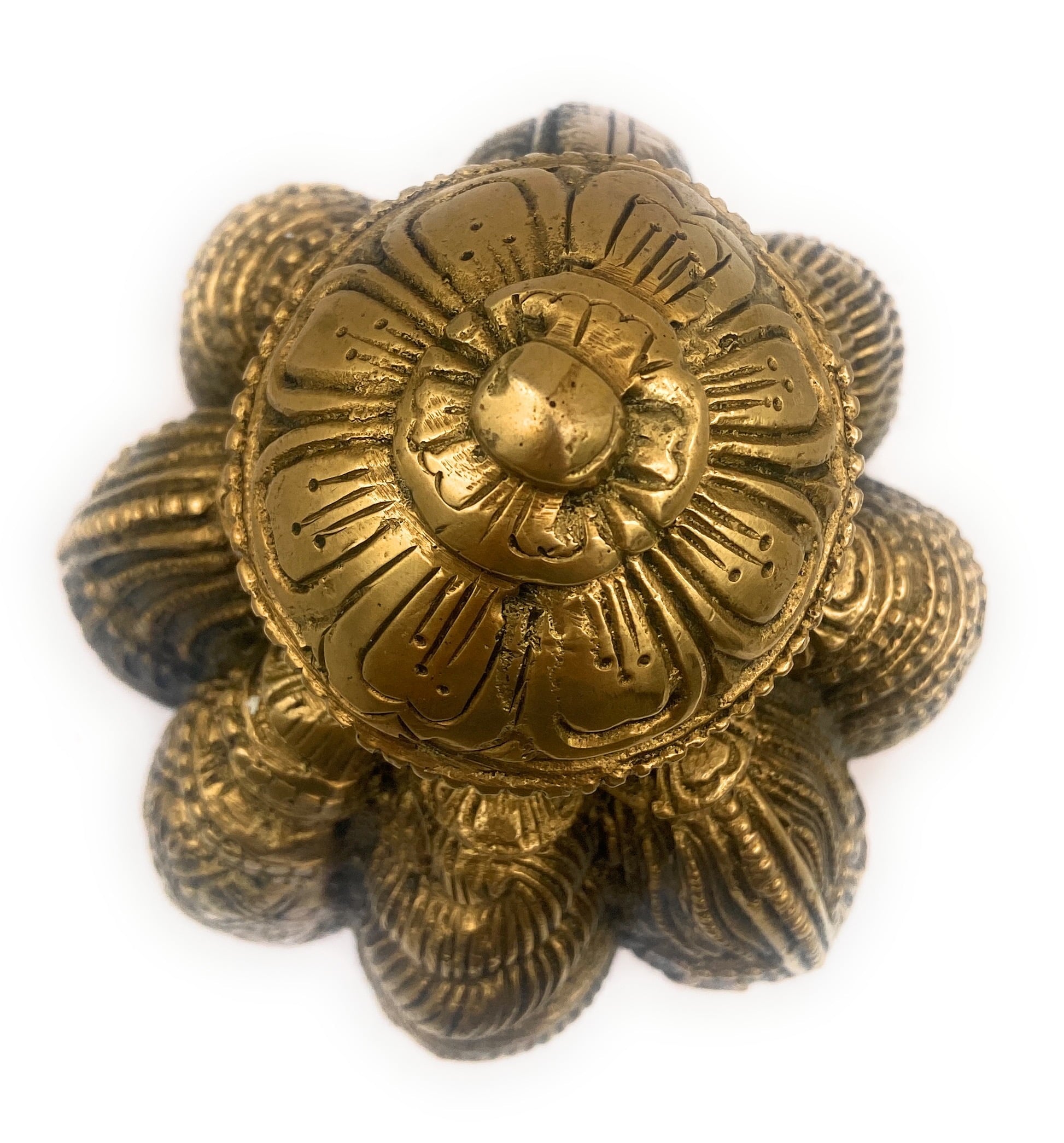 Bhunes Brass Multi Face Brahma Head |Lord Brahma Face | Brahma Face | Brahma Ji | Brass Brahma Statue,Gold, 8 Inch, 1 Piece