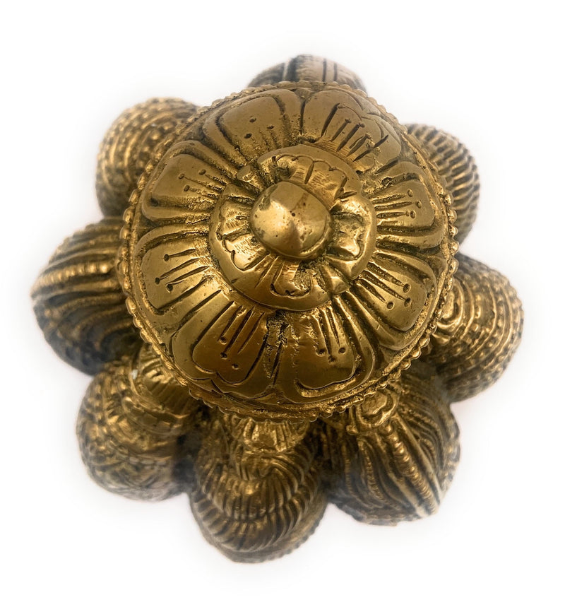 Bhunes Brass Multi Face Brahma Head |Lord Brahma Face | Brahma Face | Brahma Ji | Brass Brahma Statue,Gold, 8 Inch, 1 Piece