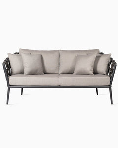 Legion Outdoor Sofa Set 2 Seater , 2 Single seater and 2 Center Table Set (Dark Grey) Braided & Rope