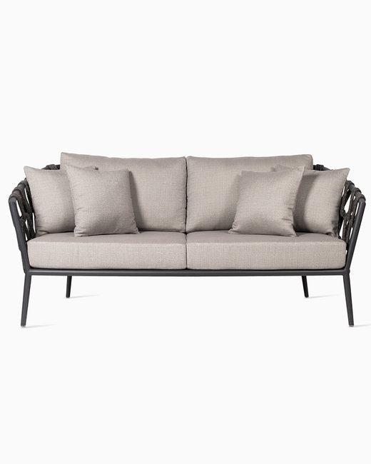 Legion Outdoor Sofa Set 2 Seater , 2 Single seater and 2 Center Table Set (Dark Grey) Braided & Rope