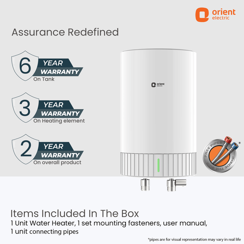 Instaflo 3L Instant Water Heater (Geyser) | Suitable for Low & Mid Rise Buildings | 6 Years Tank Warranty