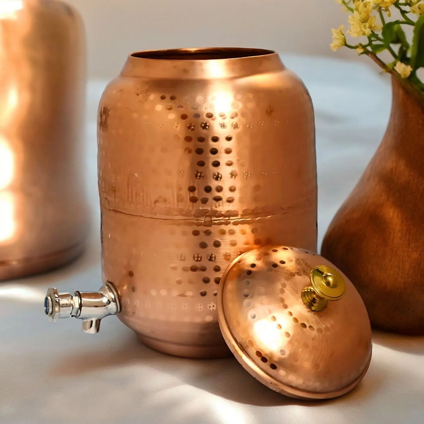 Pure Copper Handmade Water Dispenser - Perfect For Drinking Water