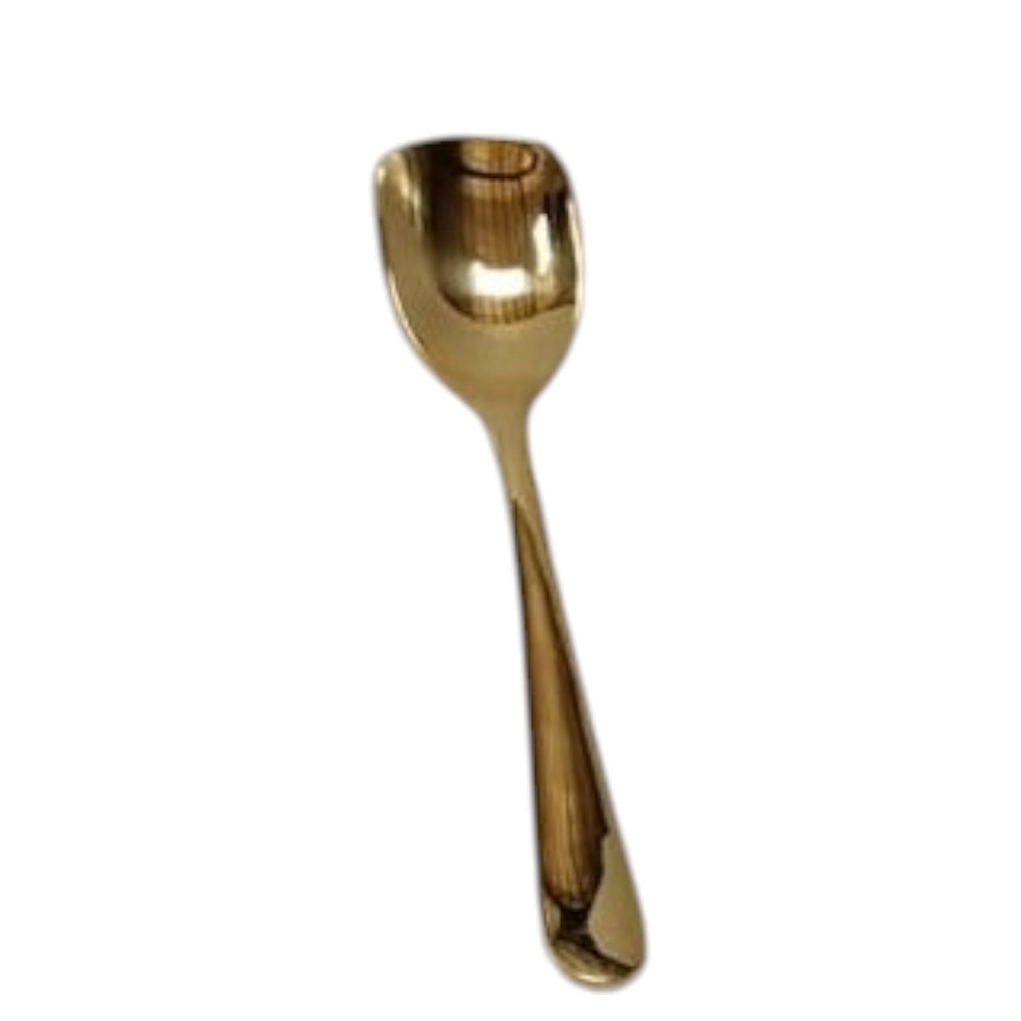 Brass Shine Finish Ice-Cream Spoon, Length-13.97 cm