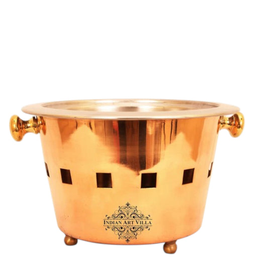 Pure Steel Copper Handmade Serving Bowl with Coalport