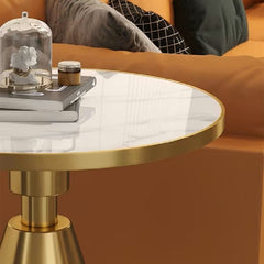 Mureens White Marble Side Table