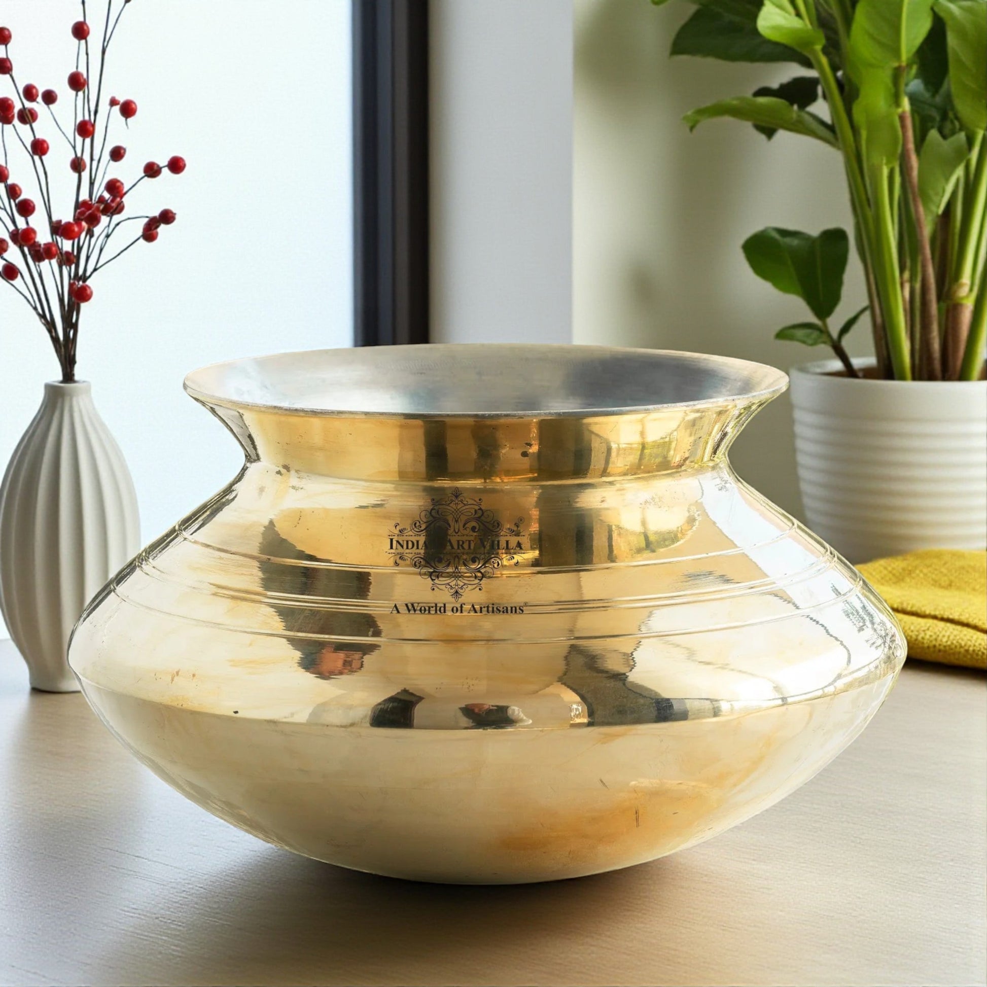 Brass Lining Design Patila Handi With Tin Lining