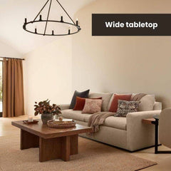 Varsa Sheesham Wood Coffee Table, Wide Top, Minimalist Design, Living Room Statement Piece by Woodensure
