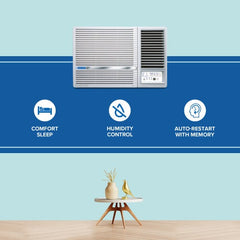 Bluestar 1.5 Ton (3 Star-Inverter) Window AC with 5 in 1 Convertible Cooling, Humidity Control, Self Diagnosis, Auto Restart with Memory (WIE318L)